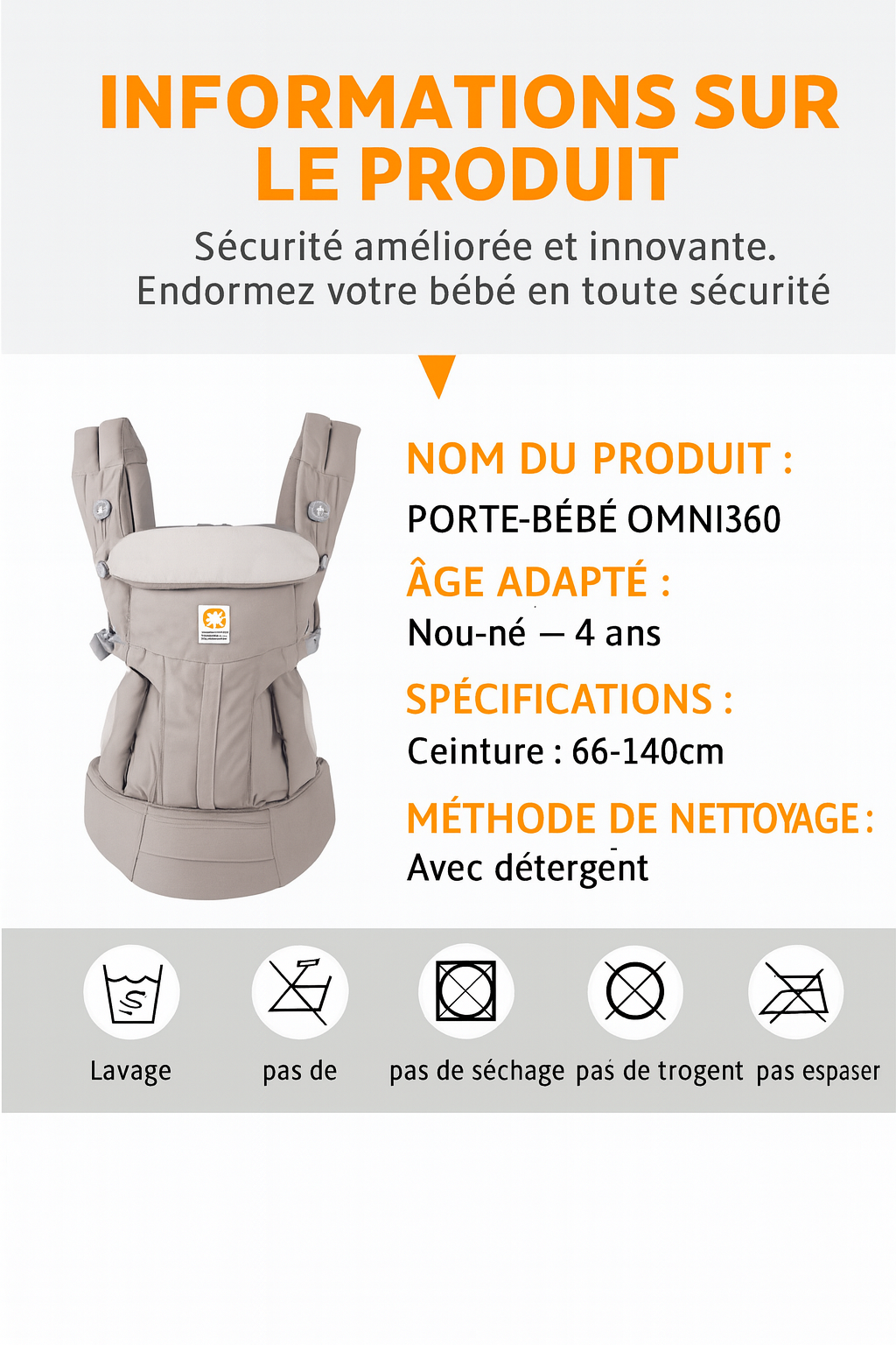 Porte-bébé ergobaby 0-4 ans