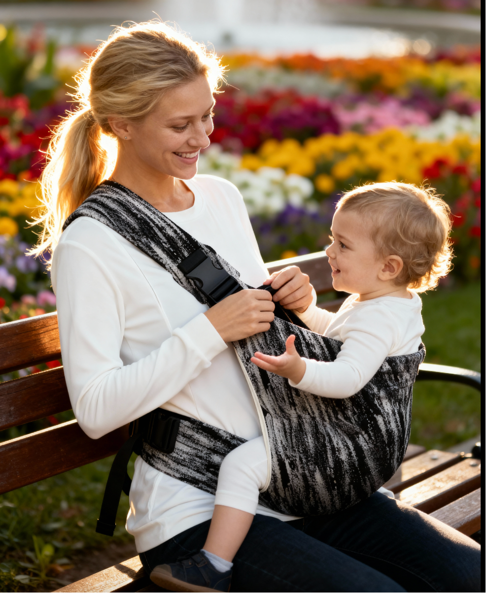 Écharpe porte bébé Dark Leopard