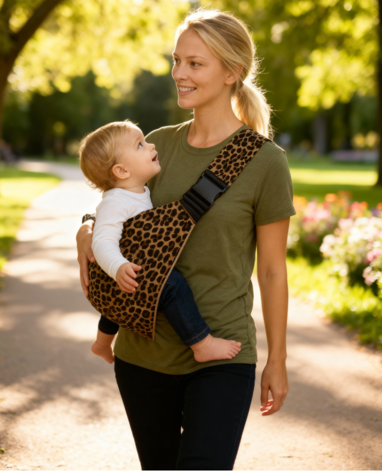 Écharpe porte bébé Dark Leopard