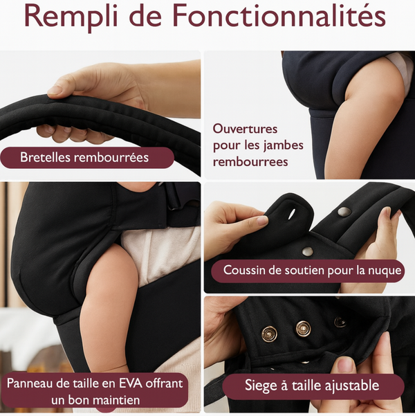 Porte bébé Momcozy Ergonomique 3 mois a 20kg