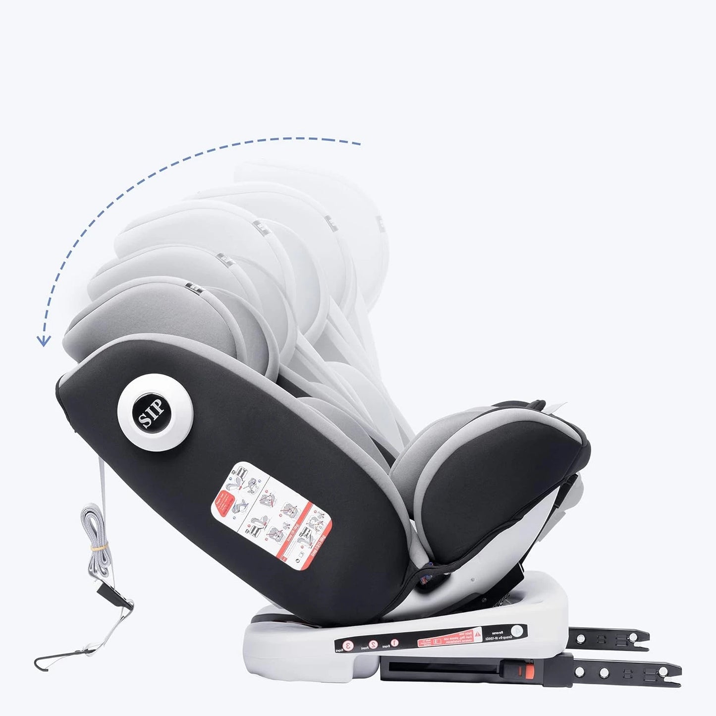 Siège auto évolutif 360° 0 -12 ans ceinture de sécurité 5 points